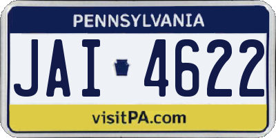 PA license plate JAI4622