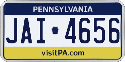 PA license plate JAI4656