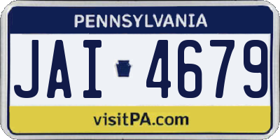 PA license plate JAI4679