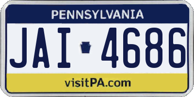 PA license plate JAI4686