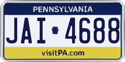 PA license plate JAI4688
