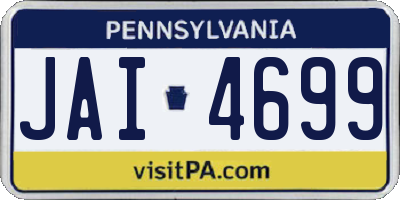 PA license plate JAI4699