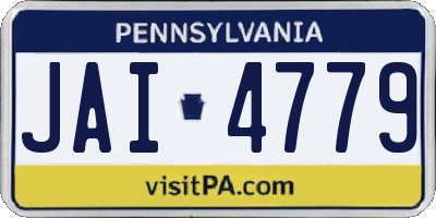 PA license plate JAI4779