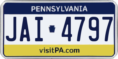 PA license plate JAI4797
