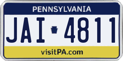 PA license plate JAI4811