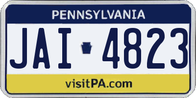 PA license plate JAI4823