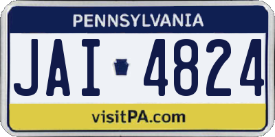 PA license plate JAI4824