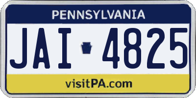 PA license plate JAI4825