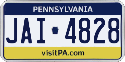 PA license plate JAI4828