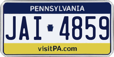 PA license plate JAI4859