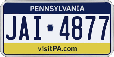PA license plate JAI4877