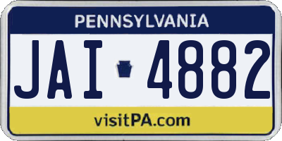 PA license plate JAI4882