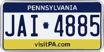 PA license plate JAI4885