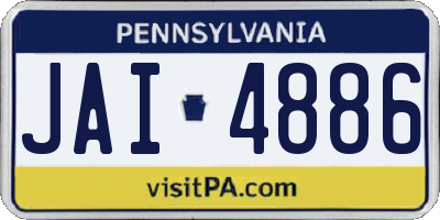 PA license plate JAI4886