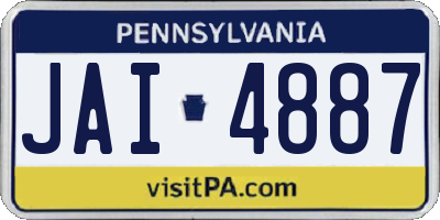 PA license plate JAI4887