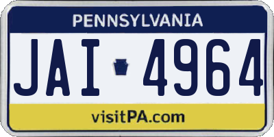 PA license plate JAI4964