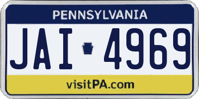 PA license plate JAI4969