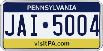 PA license plate JAI5004