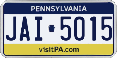 PA license plate JAI5015