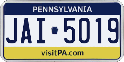 PA license plate JAI5019