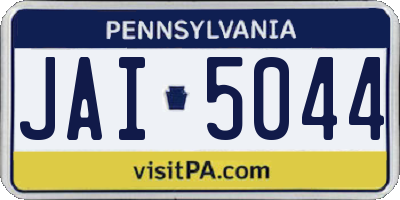 PA license plate JAI5044