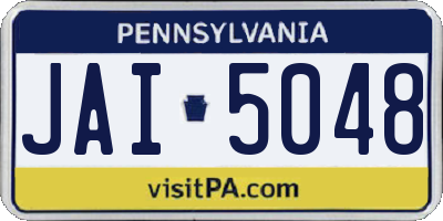 PA license plate JAI5048