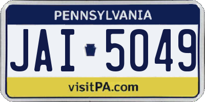 PA license plate JAI5049