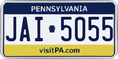 PA license plate JAI5055