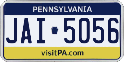 PA license plate JAI5056
