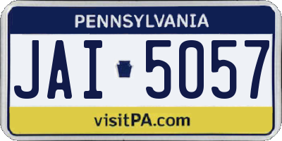 PA license plate JAI5057