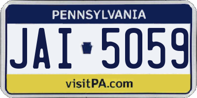 PA license plate JAI5059