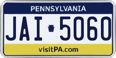 PA license plate JAI5060