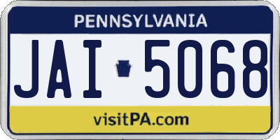 PA license plate JAI5068