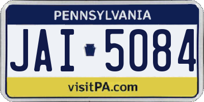 PA license plate JAI5084