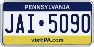 PA license plate JAI5090