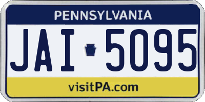 PA license plate JAI5095