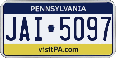 PA license plate JAI5097