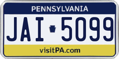 PA license plate JAI5099