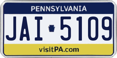 PA license plate JAI5109