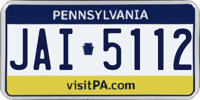 PA license plate JAI5112