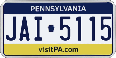 PA license plate JAI5115