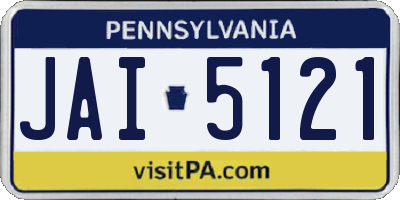 PA license plate JAI5121