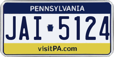 PA license plate JAI5124