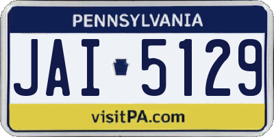 PA license plate JAI5129