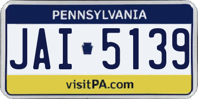 PA license plate JAI5139