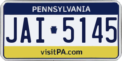 PA license plate JAI5145