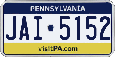 PA license plate JAI5152