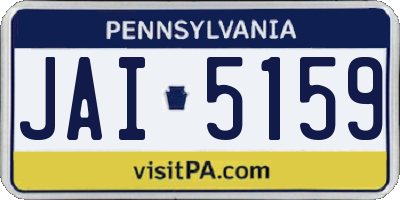 PA license plate JAI5159