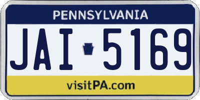 PA license plate JAI5169