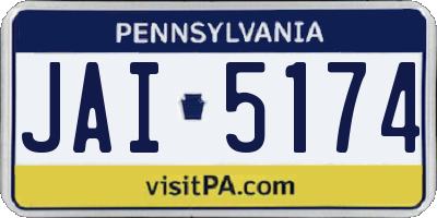 PA license plate JAI5174